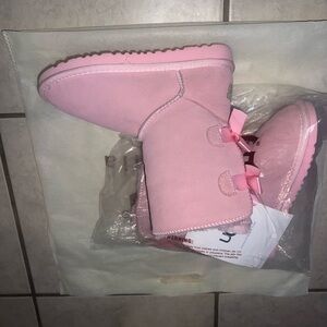 UGG Light Pink Kids Boots with Bow